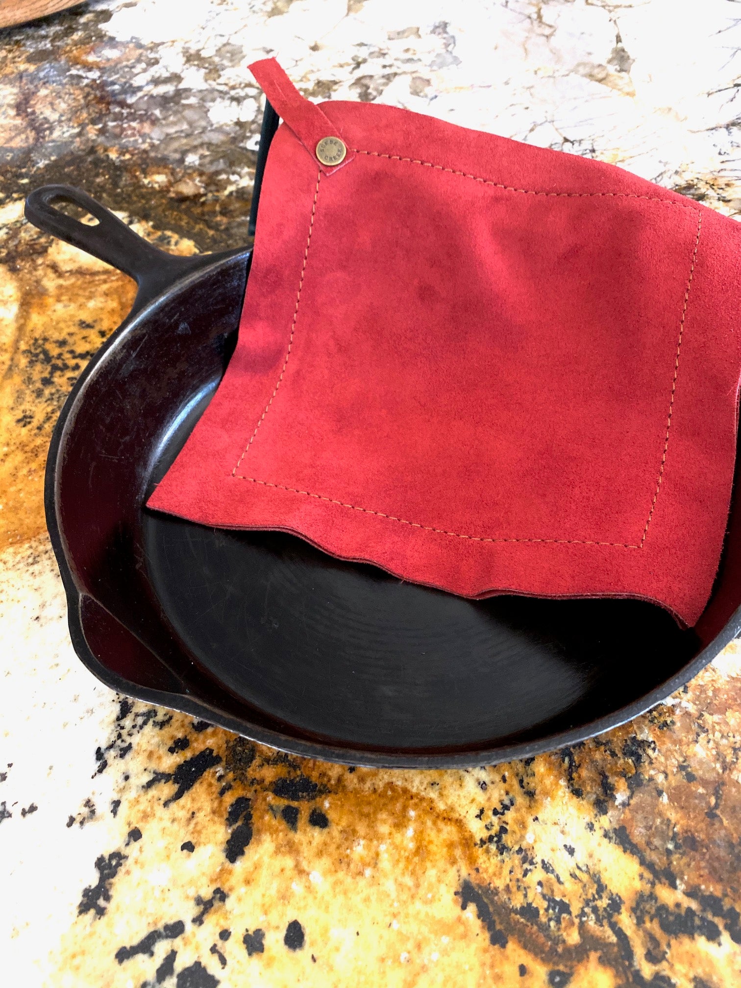 Suede Leather Pot Holder image 0