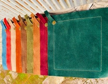 Suede Leather Pot Holder