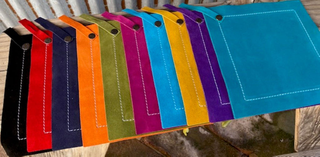 Suede Leather Pot Holder